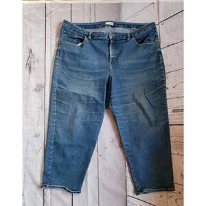 Ava & Viv Wide-Leg Jeans Womens 24W Blue Dark Wash Denim Zip